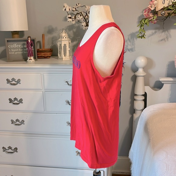 Comfort Colors Red Custom Tank Beach Flip Flops Top Small - Picture 6 of 10